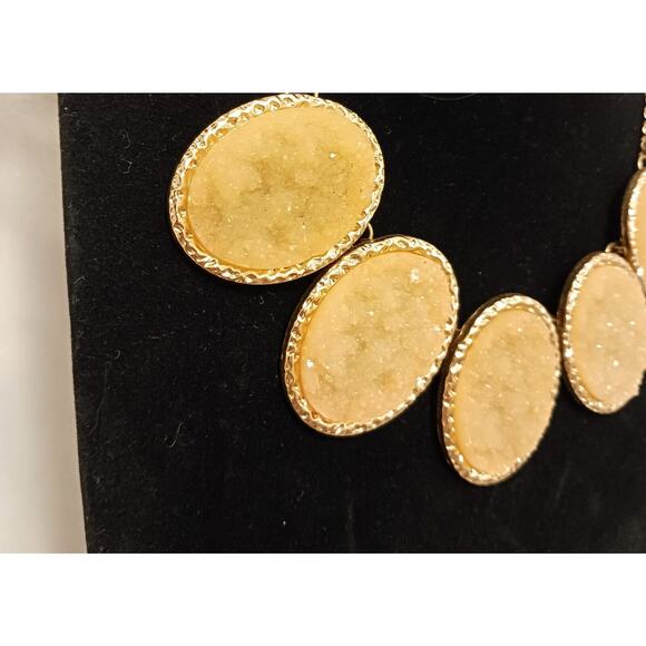 Vintage Women's Faux CRYSTALS Necklace Palm Springs REGENCY Eccentric Modern - Picture 4 of 10